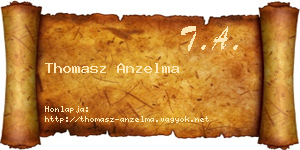 Thomasz Anzelma névjegykártya